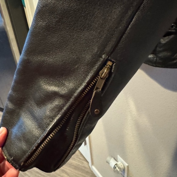 Dream Apparel Vintage Leather Motorcycle Jacket Men’s L “Live to Ride” Eagle - Picture 6 of 9